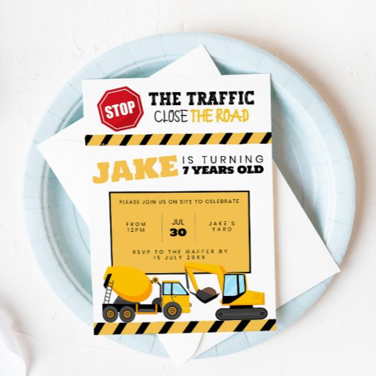 Verjaardagsfeest Bouw Uitnodiging - Elke Leeftijd