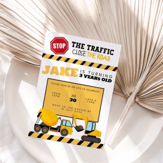 Verjaardagsfeest Bouw Uitnodiging - Elke Leeftijd