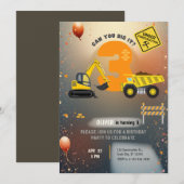 Verjaardagsfeest Bouwplaats Kaart (Voorkant / Achterkant)