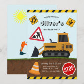 Verjaardagsfeest Bouwplaats Kaart (Voorkant / Achterkant)