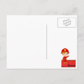 Verjaardagsfeest brandweerman briefkaart (Achterkant)