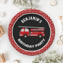 Verjaardagsfeest brandweerwagen
