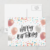 Verjaardagsfeest Briefkaart (Voorkant / Achterkant)