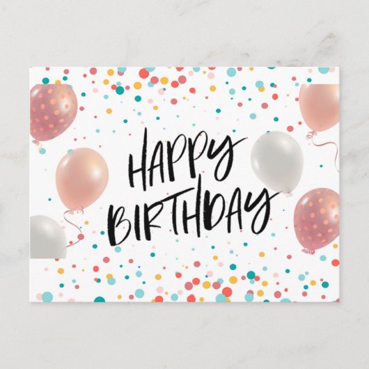Verjaardagsfeest Briefkaart (Voorkant)