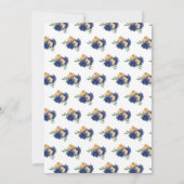 Verjaardagsfeest Bruin Haar Prinses in de Marine Kaart (Achterkant)