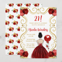 Verjaardagsfeest Bruin Haar Prinses in Rood