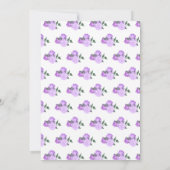 Verjaardagsfeest Bruine haarprinses in Paarse Kaart (Achterkant)