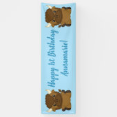 Verjaardagsfeest Buffalo Bison Spandoek (Verticaal)