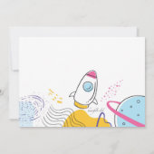 Verjaardagsfeest buiten de ruimte kaart (Achterkant)