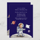 Verjaardagsfeest buiten deze wereld - Astronaut Th Kaart (Voorkant / Achterkant)