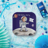 Verjaardagsfeest buiten deze wereld - Astronaut Th Papieren Bordje (Feest)