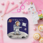 Verjaardagsfeest buiten deze wereld - Astronaut Th Papieren Bordje (Feest)