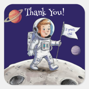 Verjaardagsfeest buiten deze wereld - Astronaut Th Vierkante Sticker