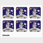 Verjaardagsfeest buiten deze wereld - Astronaut Th Vierkante Sticker (Vel)