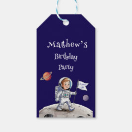 Verjaardagsfeest buiten deze wereld - Thema Bedank Cadeaulabel