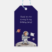 Verjaardagsfeest buiten deze wereld - Thema Bedank Cadeaulabel (Achterkant)