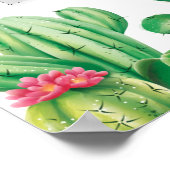 Verjaardagsfeest Cactus Fiesta Fotobooth Frame Pos Poster (Hoek)