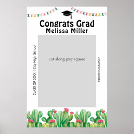 Verjaardagsfeest Cactus Fiesta Fotobooth Frame Pos Poster