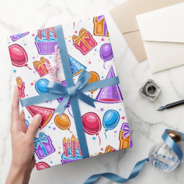 Verjaardagsfeest cadeaupapier