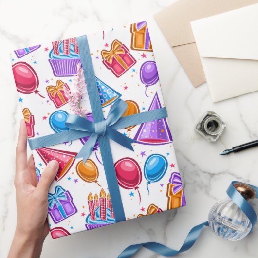 Verjaardagsfeest cadeaupapier (Geschenken)