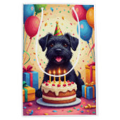 Verjaardagsfeest Cesky Terrier Medium Cadeauzakje (Voorkant)