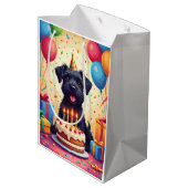 Verjaardagsfeest Cesky Terrier Medium Cadeauzakje (Achterkant Gekanteld)