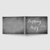 Verjaardagsfeest Chalkboard Typografie Zwart Wit Gastenboek (Volledig)