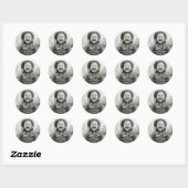 Verjaardagsfeest Chic Typografie Foto Bedankt Ronde Sticker (Vel)