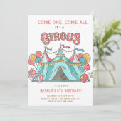 VERJAARDAGSFEEST CIRCUS KAART (Staand voorkant)