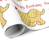 Verjaardagsfeest Circus Olifant Wrapping Paper Cadeaupapier (Rol Hoek)