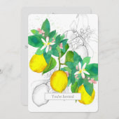 Verjaardagsfeest Citrus Citrus Waterverf Fruit Kaart (Voorkant / Achterkant)