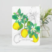 Verjaardagsfeest Citrus Citrus Waterverf Fruit Kaart (Staand voorkant)