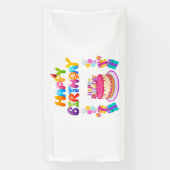 Verjaardagsfeest Confetti 1.6x3 Vinyl Banner (Verticaal)