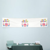 Verjaardagsfeest Confetti 2.5x12 Vinyl Spandoek (Beurs)