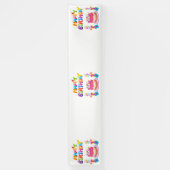 Verjaardagsfeest Confetti 2.5x12 Vinyl Spandoek (Verticaal)
