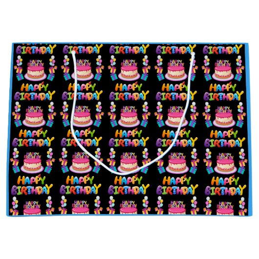 Verjaardagsfeest Confetti Grote Cadeautas (Voorkant)