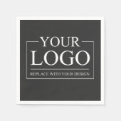 Verjaardagsfeest Creëer Uw Eigen Goud Zwart Wit Servet (Voorkant)