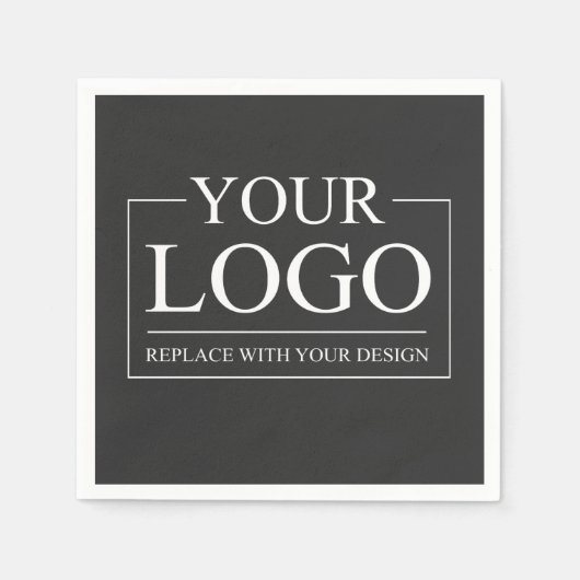 Verjaardagsfeest Creëer Uw Eigen Goud Zwart Wit Servet (Voorkant)