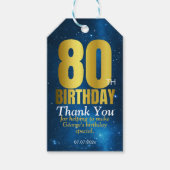 Verjaardagsfeest Dank Je Wel 80 Cadeaulabel (Voorkant)