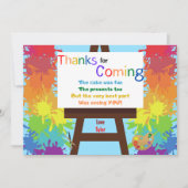 Verjaardagsfeest Dankkaart voor Artiest Bedankkaart (Voorkant)