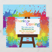 Verjaardagsfeest Dankkaart voor Artiest Bedankkaart (Voorkant / Achterkant)