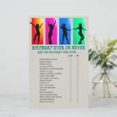 Verjaardagsfeest Dansfeest Eens of Nooit Spel (Staand voorkant)