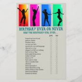 Verjaardagsfeest Dansfeest Eens of Nooit Spel (Voorkant)