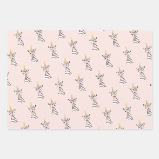 Verjaardagsfeest Dier Thema Gift Wrapping Paper (Voorkant 2)