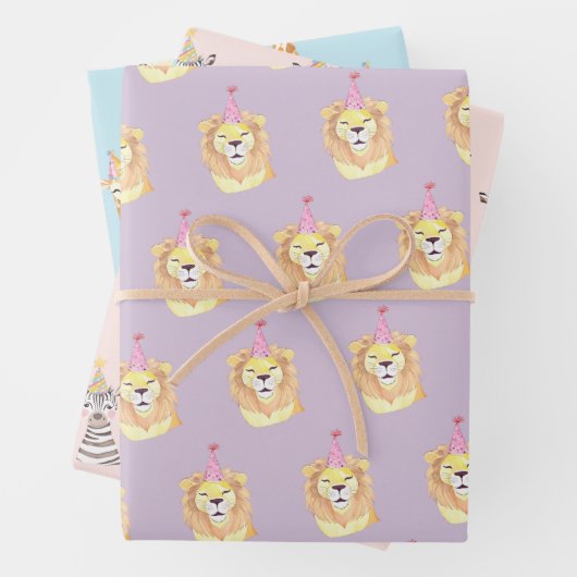 Verjaardagsfeest Dier Thema Gift Wrapping Paper (In situ)