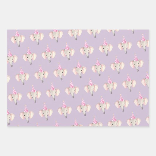 Verjaardagsfeest Dier Thema Gift Wrapping Paper (Voorkant)