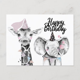 Verjaardagsfeest Dieren Briefkaart