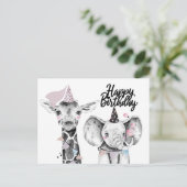 Verjaardagsfeest Dieren Briefkaart (Staand voorkant)