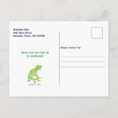 Verjaardagsfeest dinosaurus T-Rex Kinder uitnodigi Uitnodiging Briefkaart (Achterkant)