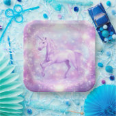 Verjaardagsfeest Eenhoorn Papier Bord (Feest)